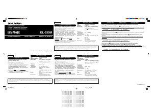 Manual de uso Sharp EL-330M Calculadora