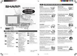 Mode d’emploi Sharp 21L-FG1SV Téléviseur