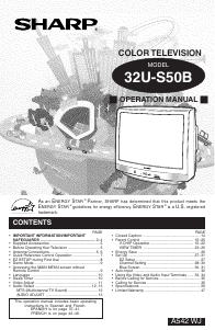 Manual Sharp 32U-S50B Television
