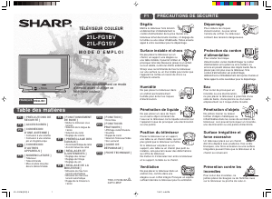 Mode d’emploi Sharp 21L-FG1BV Téléviseur