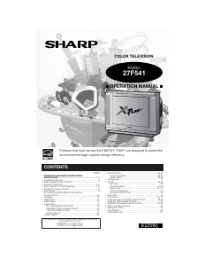Manual Sharp 27F541 Television
