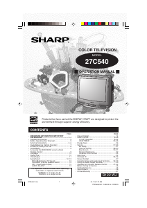 Manual Sharp 27C540 Television