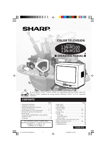 Handleiding Sharp 13N-M100 Televisie