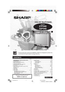 Handleiding Sharp 32F540 Televisie