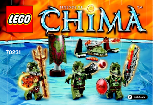 Bedienungsanleitung Lego set 70231 Chima Krokodilstamm-Set