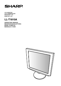 Bedienungsanleitung Sharp LL-T1810A LCD monitor