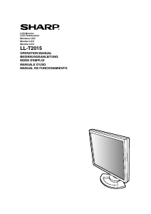 Manuale Sharp LL-T2015 Monitor LCD