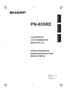 Handleiding Sharp PN-655RE LCD monitor
