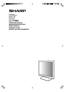 Mode d’emploi Sharp LL-T15S3 Moniteur LCD