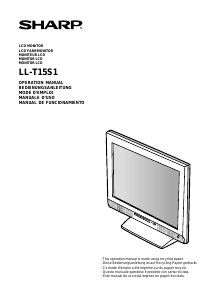 Manual Sharp LL-T15S1 LCD Monitor