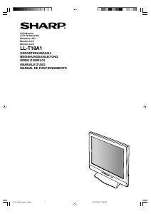 Handleiding Sharp LL-T18A1 LCD monitor