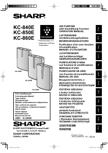 Manuale Sharp KC-860E Purificatore d'aria