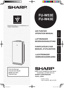 Mode d’emploi Sharp FU-W53E Purificateur d'air