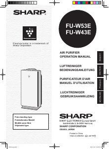 Mode d’emploi Sharp FU-W43E Purificateur d'air