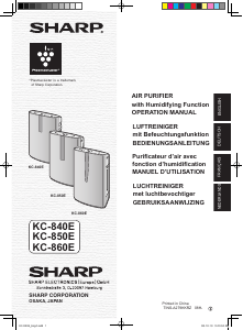 Manual Sharp KC-840E Air Purifier