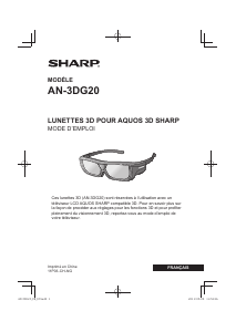 Mode d’emploi Sharp AN-3DG20 Lunettes 3D