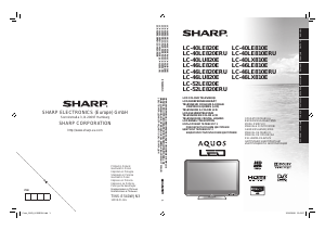 Mode d’emploi Sharp AQUOS LC-46LE820E Téléviseur LCD