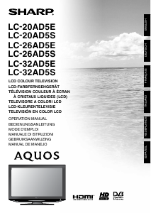 Mode d’emploi Sharp AQUOS LC-32AD5S Téléviseur LCD