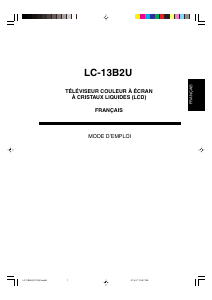 Mode d’emploi Sharp LC-13B2U Téléviseur LCD