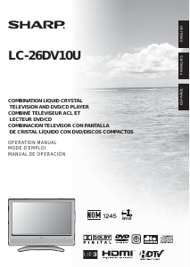 Mode d’emploi Sharp LC-26DV10U Téléviseur LCD