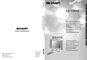 Mode d’emploi Sharp AQUOS LC-13B4E Téléviseur LCD