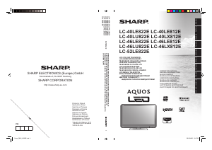Mode d’emploi Sharp AQUOS LC-40LE812E Téléviseur LCD