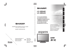 Handleiding Sharp AQUOS LC-32D44E LCD televisie