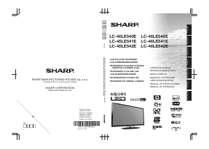 Mode d’emploi Sharp AQUOS LC-46LE542E Téléviseur LCD