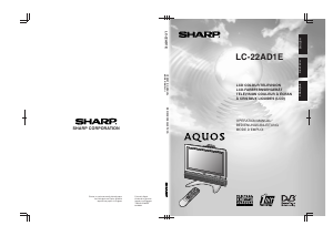 Mode d’emploi Sharp AQUOS LC-22AD1E Téléviseur LCD