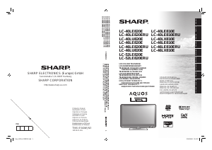 Mode d’emploi Sharp LC-40LE820E Téléviseur LCD