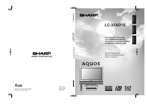 Mode d’emploi Sharp AQUOS LC-37AD1E Téléviseur LCD