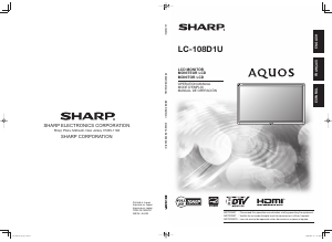 Mode d’emploi Sharp AQUOS LC-108D1U Téléviseur LCD