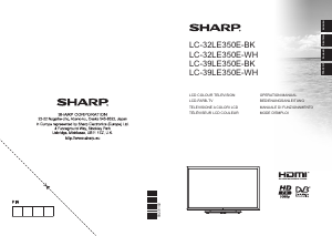 Mode d’emploi Sharp LC-39LE350E-WH Téléviseur LCD