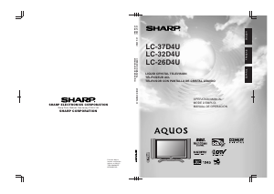 Manual Sharp AQUOS LC-26D4U LCD Television