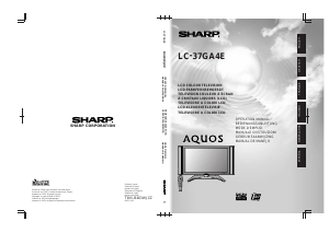 Mode d’emploi Sharp AQUOS LC-37GA4E Téléviseur LCD