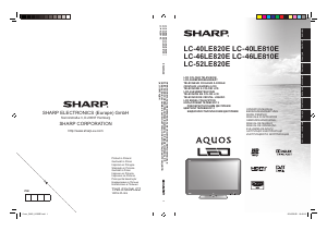 Mode d’emploi Sharp AQUOS LC-52LE820E Téléviseur LCD