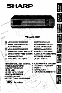 Bruksanvisning Sharp VC-ME80GM Video inspelare