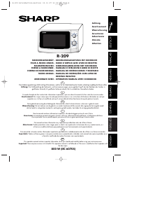 Manual Sharp R-209 Microwave