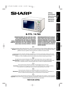 Manual de uso Sharp R-785 Microondas