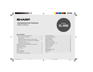 Mode d’emploi Sharp EL-6990 Organiseur