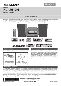Mode d’emploi Sharp XL-UH12H Stéréo