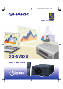 Mode d’emploi Sharp XG-NV5XU Projecteur