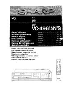 Mode d’emploi Sharp VC-496GB Magnétoscope