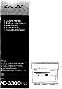 Bruksanvisning Sharp VC-3300G Video inspelare