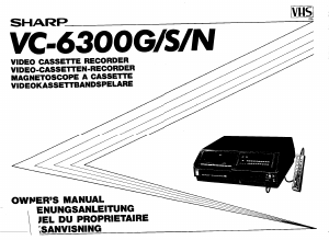 Bedienungsanleitung Sharp VC-6300G Videorecorder