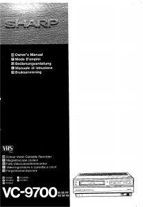 Bruksanvisning Sharp VC-9700 Video inspelare