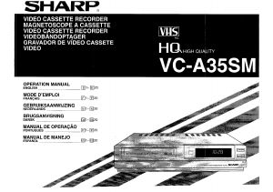 Mode d’emploi Sharp VC-A35SM Magnétoscope