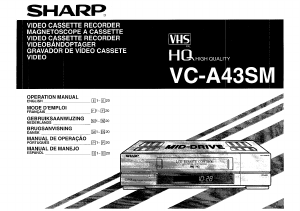 Mode d’emploi Sharp VC-A43SM Magnétoscope