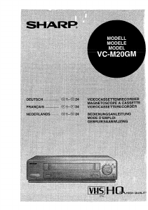 Mode d’emploi Sharp VC-M20GM Magnétoscope