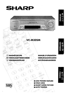 Mode d’emploi Sharp VC-M30SM Magnétoscope